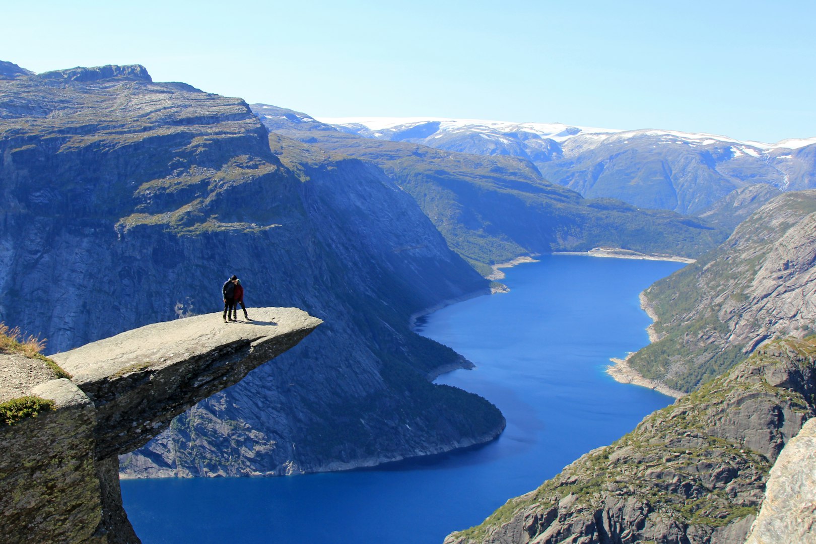 view from atop fjord