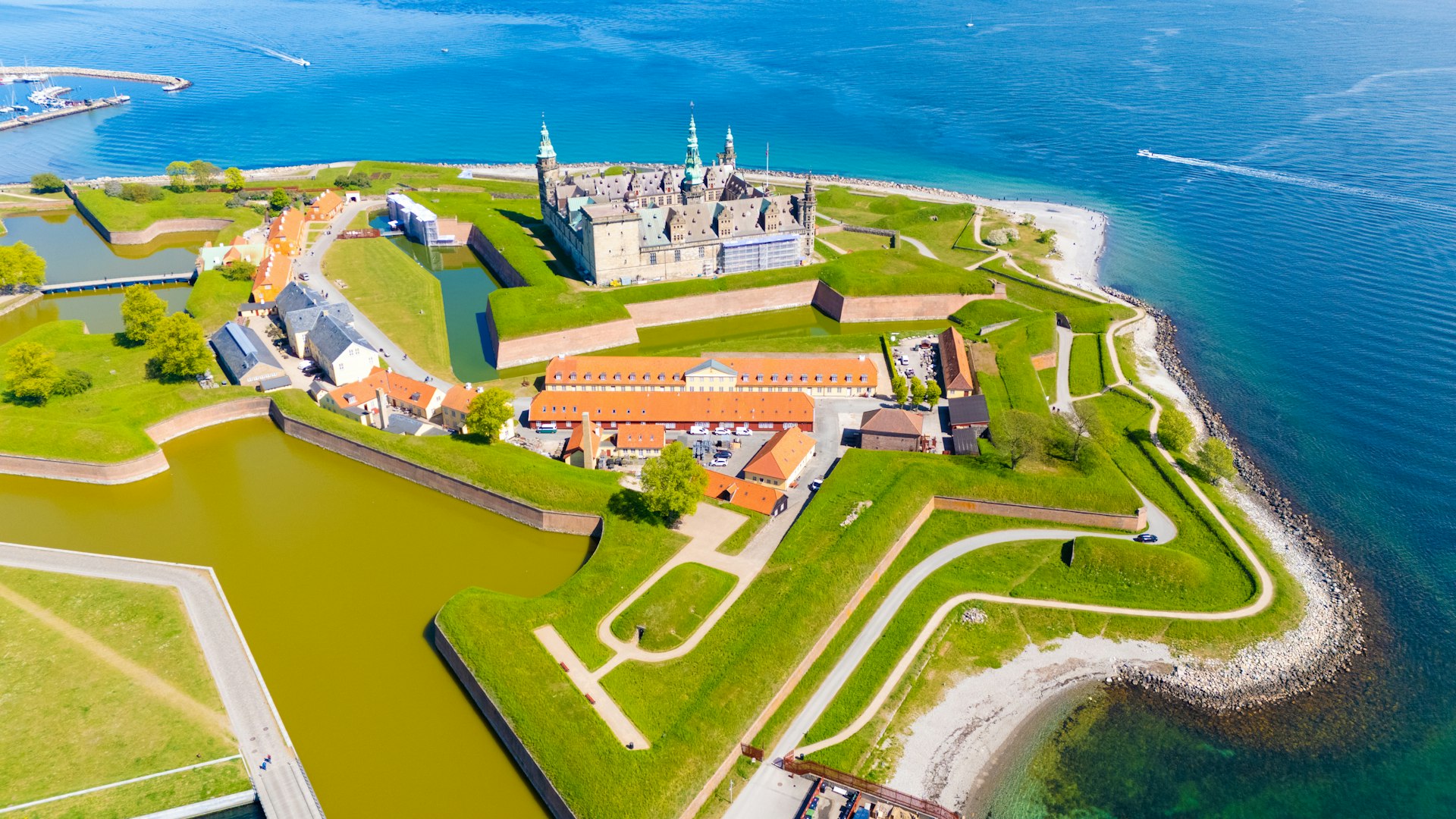Kronborg Castle, a UNESCO World Heritage Site located in Helsingør, Denmark